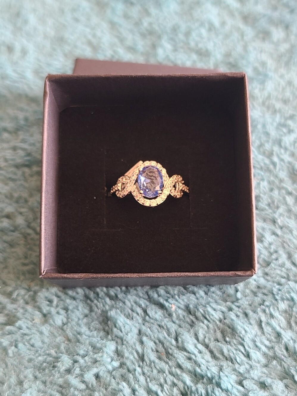 Tanzanite And White Topaz Ring